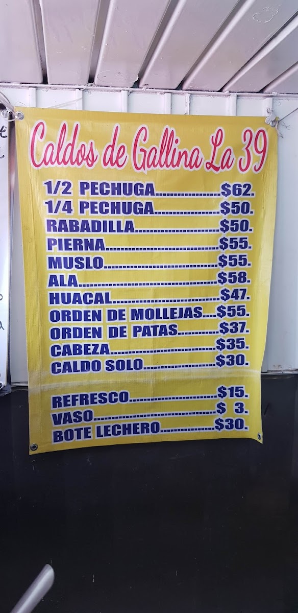 Caldos de Gallina La 39 Menu - Image 2